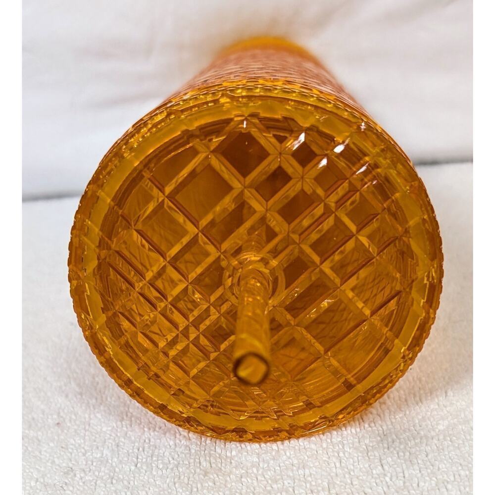 NEW Starbucks 2022 Summer Mango Orange Ombre Jeweled 24 oz Venti Tumbler - Picture 3 of 7